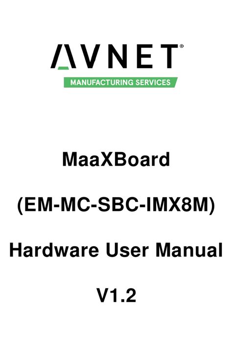 Avnet Maaxboard Em Mc Sbc Imx8m Hardware User Manual Pdf Download