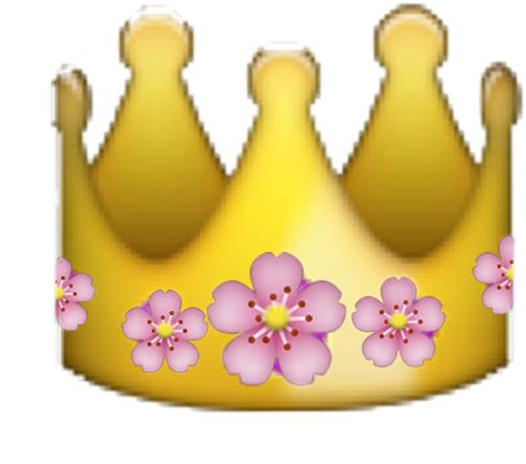 Flower Emoji Png Ios Emoji Crown Png Clipart Large Size Png Image