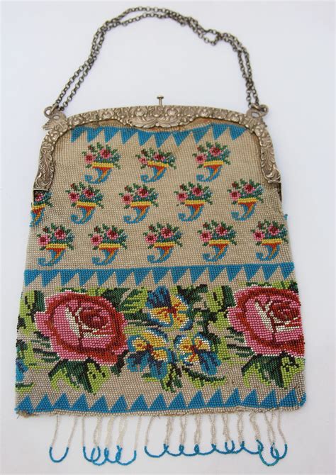 Antique Hand Beaded Victorian Purse From Vianova On Ruby Lane