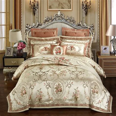 Gold Color Europe Luxury Royal Bedding Sets Queen King Size Satin