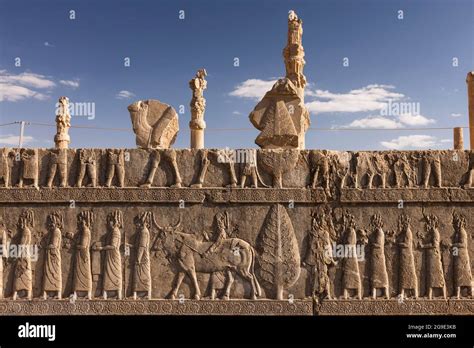 Persepolis Relief Of Apadana Ruins Capital Of Achaemenid Empire