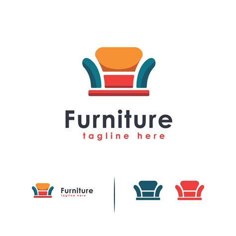 Furniture Logo Designs Vector Logo Simple Flat Logo Template 2064338