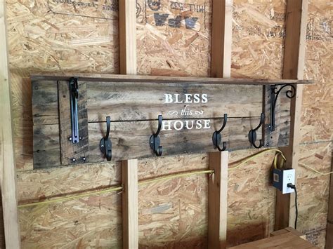 How to make a farmhouse coat rack. Rustic Reclaimed Wood Farmhouse Coat Rack - Large by ...