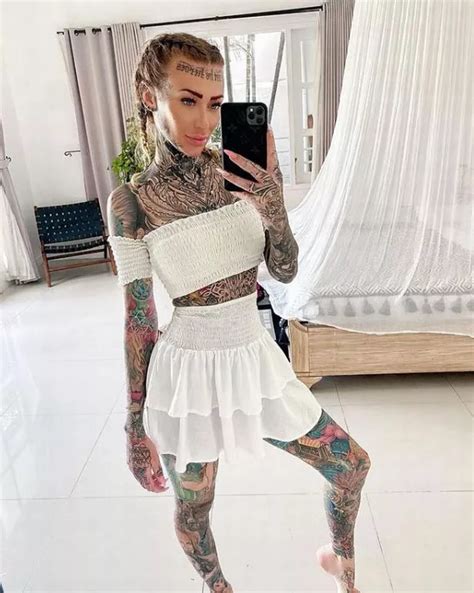 britain s most tattooed woman and onlyfans model reveals regret over shocking first tattoo