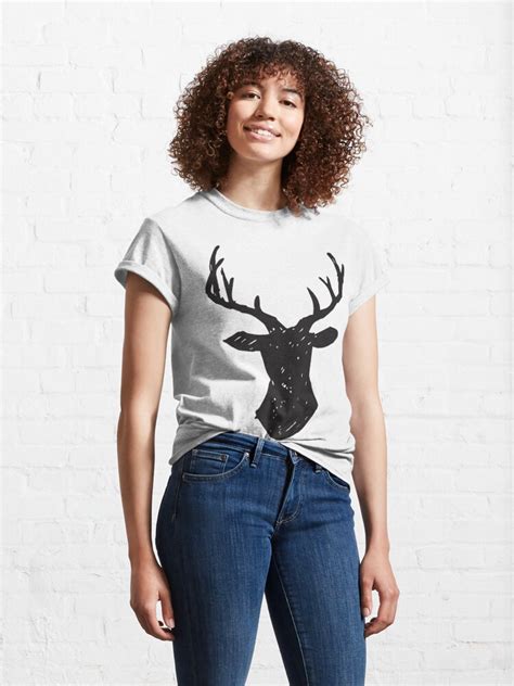 woodland deer antlers t shirt by violet redbubble