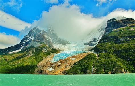 Patagonia Chile Rivers Sky Ice Hd Wallpaper