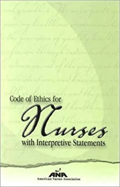 Code Of Ethics For Nurses With Interpretive Statements Hardcover Picclick