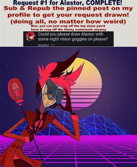 Sub Repub Request Of Alastor From Hazbin Hotel Completed Request