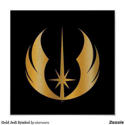 Gold Jedi Symbol Poster | Zazzle.com | Jedi symbol, Star wars jedi, Star wars pumpkins