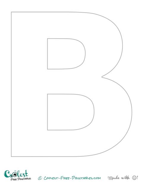 The Letter B Printable Stencil Uppercase Coolest Free Printables