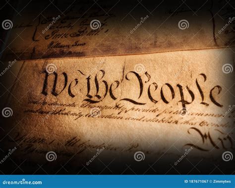 The United States Constitution With We The People Text And Signatures
