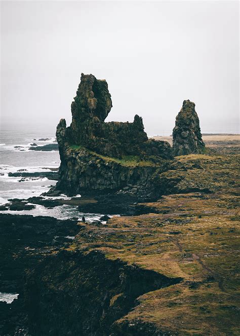 Dramatic Londrangar Rock Formations In Iceland Photograph By Adam