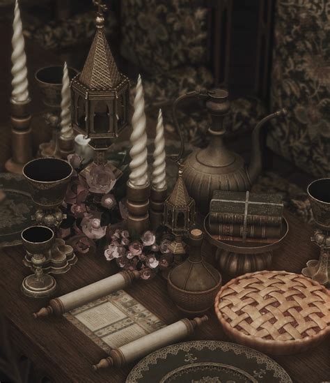 Sims 4 Medieval Cc Packs • Antique Dining • Ts4 Medieval • Sims 4