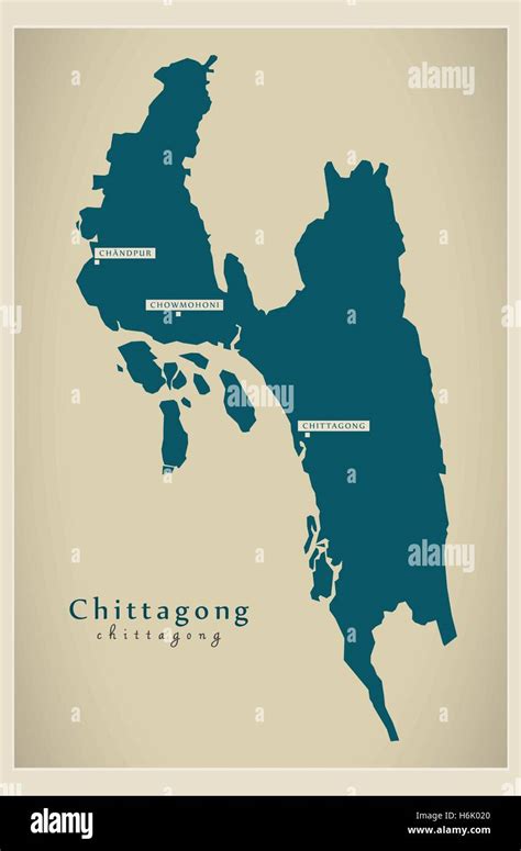Modern Map Chittagong Bd Stock Vector Image And Art Alamy