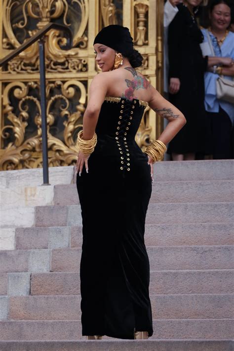 Cardi B Turns Heads In Sleek Cardi Couture At Schiaparellis Paris