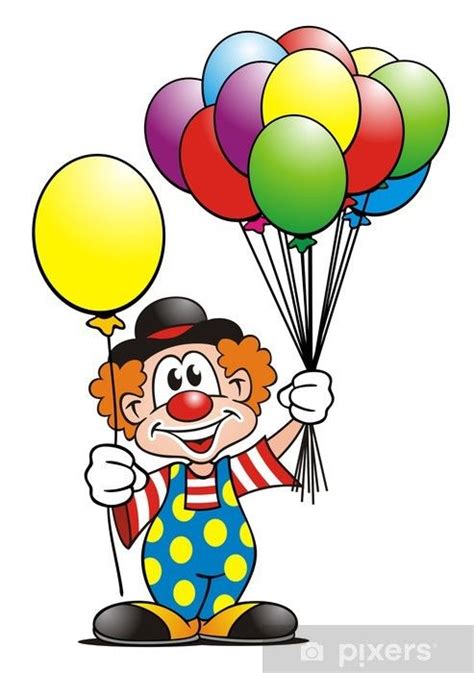 Fototapete Clown Luftballons Pixers At S Er Clown Zirkus Kunst
