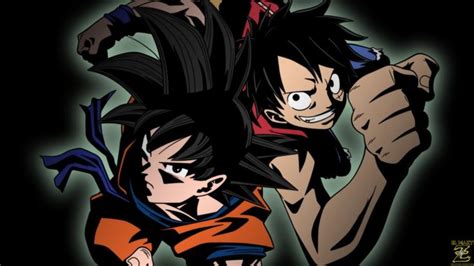 Wallpaper Goku And Luffy By El Maky Z On