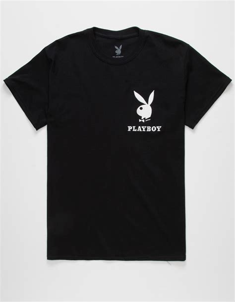 Playboy Embroidered Bunny Mens Tee Black Tillys
