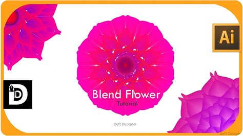 Blend Flower Illustrator Cc Tutorial Flower Illustrator Tutorial