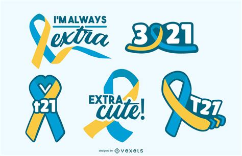 Down Syndrome Awareness Ribbons Vector Download