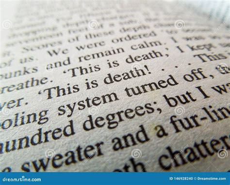 Close Up Of Words On A Book With Words In Focus Stock Photo Image Of