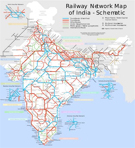 Railway Network Map Of India The Third Largest In The World 2000 X