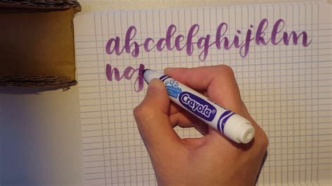 Hand Lettering Alphabet With Crayola Marker Youtube