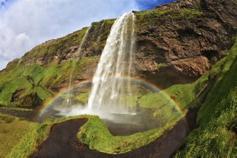 4k 5k Seljalandsfoss Waterfall Iceland Waterfalls Rainbow Crag