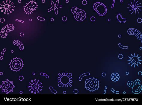 Bacteria Creative Background Microbiology Vector Image