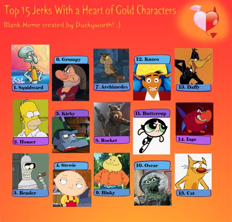 Favorite Cartoon Jerks With Hearts By Magicmovienerd On Deviantart