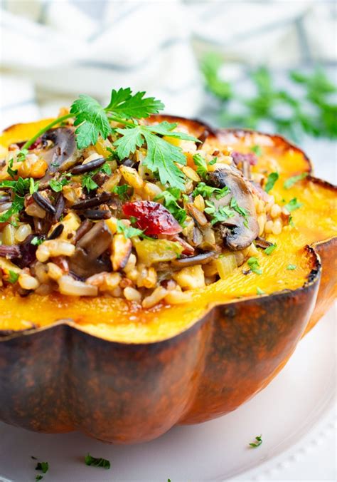 Wild Rice Stuffed Acorn Squash Where You Get Your Protein