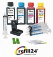 Refill Kit for HP Ink Cartridges 62, 62 XL Black and: Amazon.co.uk ...