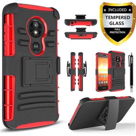 Moto G7 Play Phone Case T Mobile Revvlry Case With Tempered Glass