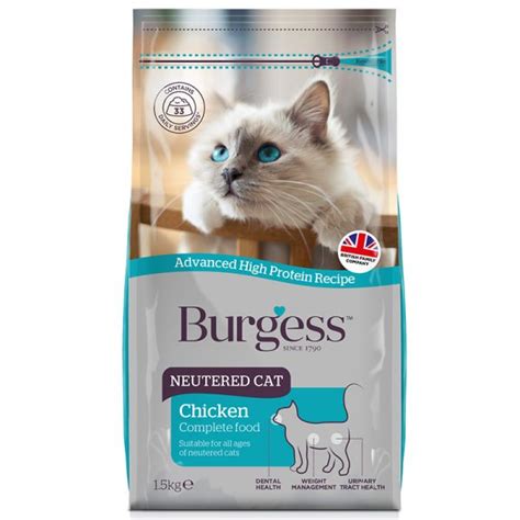Burgess Neutered Cat Chicken 15kg Clubpets E Store Online Pets