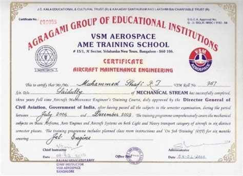 Aircraft Maintenance Course Completion Cirtificate Ppt