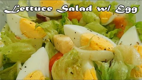 Lettuce Salad W Egg Recipe How To Make Lettuce Salad Healthy Salad Recipe Youtube