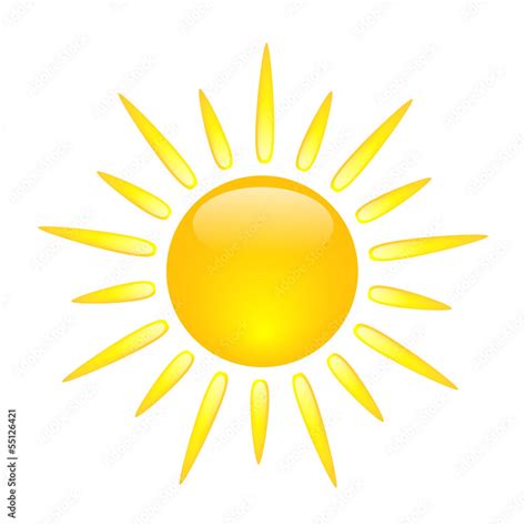 Sun Icon Sunny Spells Clouds Weather Forecast Symbols Icons Stock
