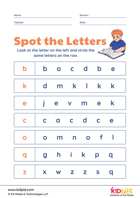 Alphabet Letter Review Worksheets