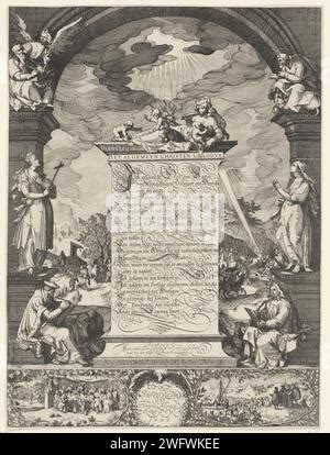 Allegory On The Creed With The Four Evangelists Simon Frisius After