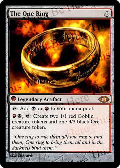 Check spelling or type a new query. Magic the Gathering Parody Foil Card: The One Ring by CRAcards on Etsy | Magic the gathering ...