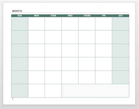 monthly calendar templates smartsheet