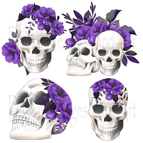 Skulls And Flowers Clipart Skull And Flowers Skull Illustration