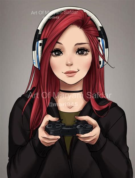 Peoples Portraits Gamer By Mari945 Gamers Anime