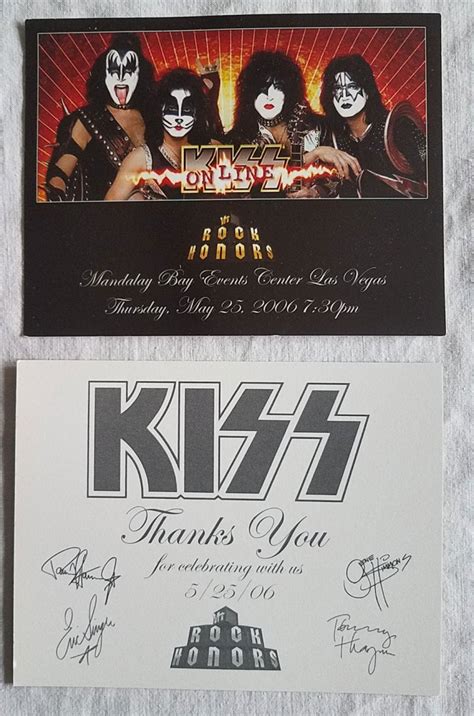 Kiss Vh1 Rock Honors Promotional Postcard Kiss Addiction
