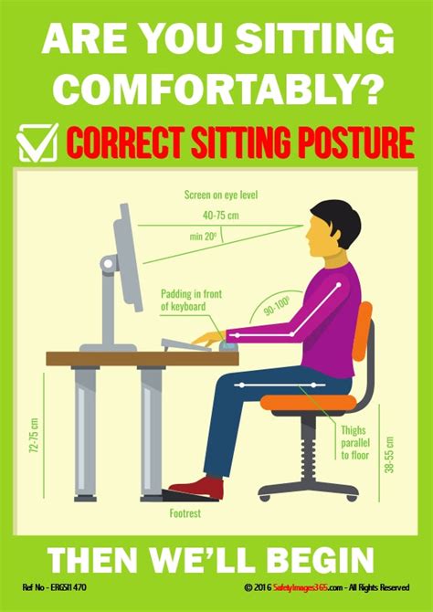 Ergonomics Safety Poster Are You Sitting Comfortably