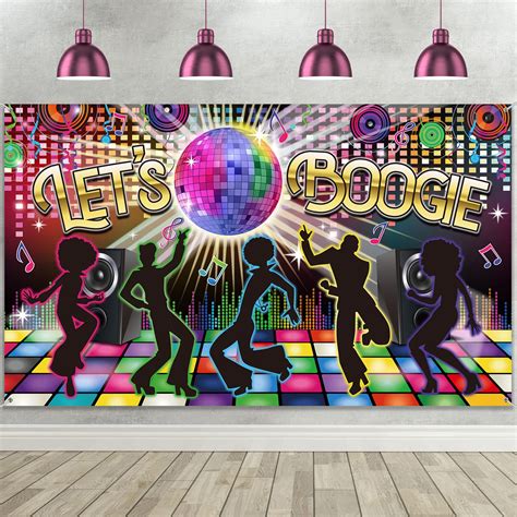 Disco 70s Theme Party Decorations Back To 60s 70s 80s 90s Lets Boogie Disco Dancing Night Lets