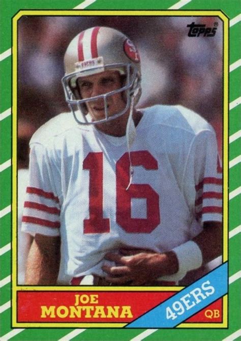 Card description nm ex/nm ex vg good; 1986 Topps Joe Montana #156 Football - VCP Price Guide