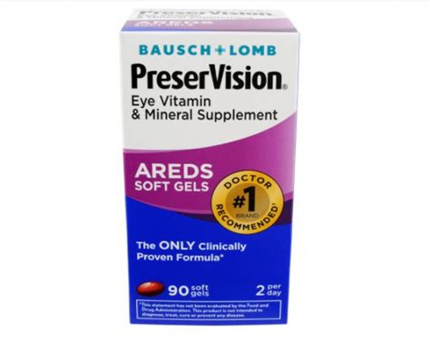 Preservision Areds Formula Vitamin Mineral Supplement Ct Soft Gels Eye Vitamins