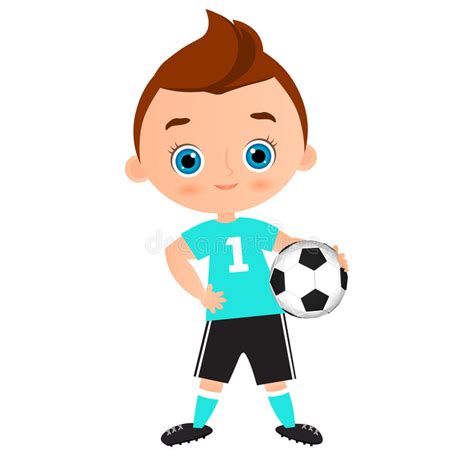 Cartoon Boy Playing Football Stock Illustrations 3346 Cartoon Boy
