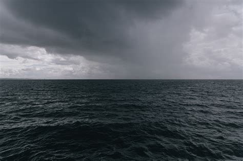 Rain Storm Over A Empty Ocean Stock Photo Download Image Now Istock